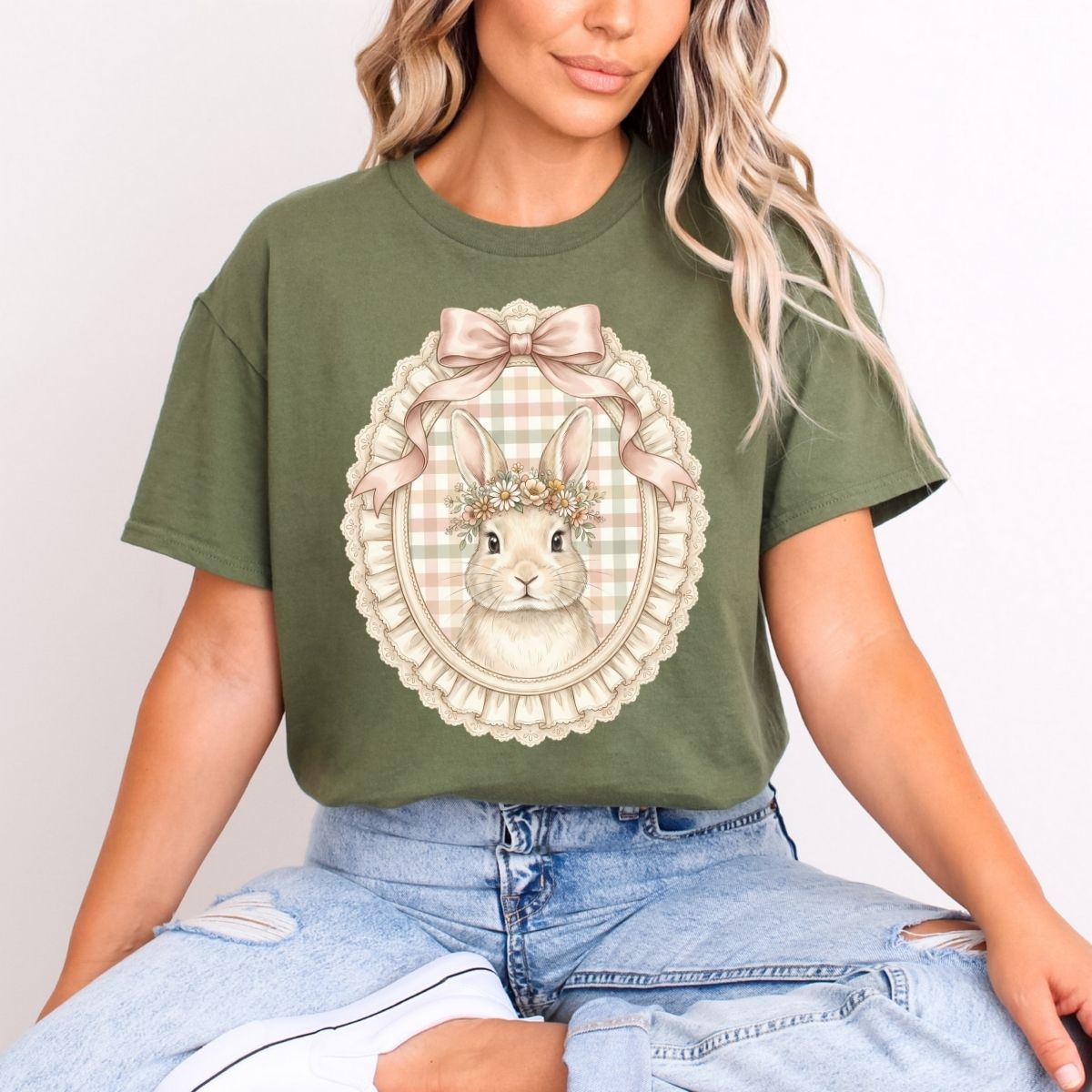 COQUETTE VINTAGE EASTER BUNNY - DTF TRANSFER