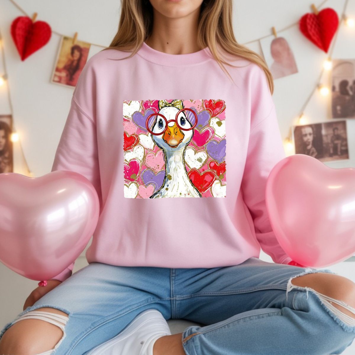 VALENTINES DAY GOOSE - DTF TRANSFER