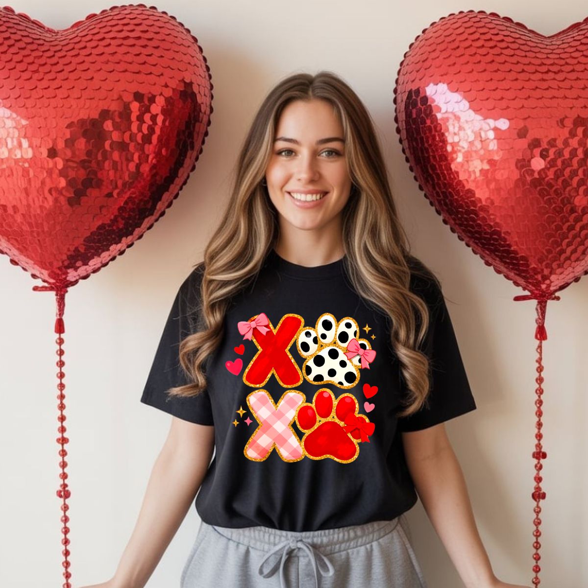 COQUETTE XOXO PAW PRINTS - DTF TRANSFER