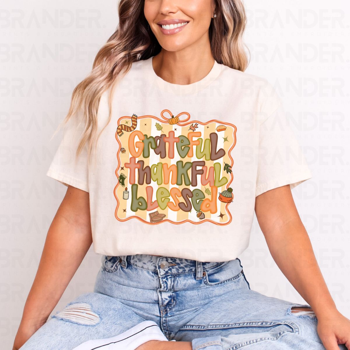 COQUETTE GRATEFUL THANKFUL BLESSED - DTF TRANSFER