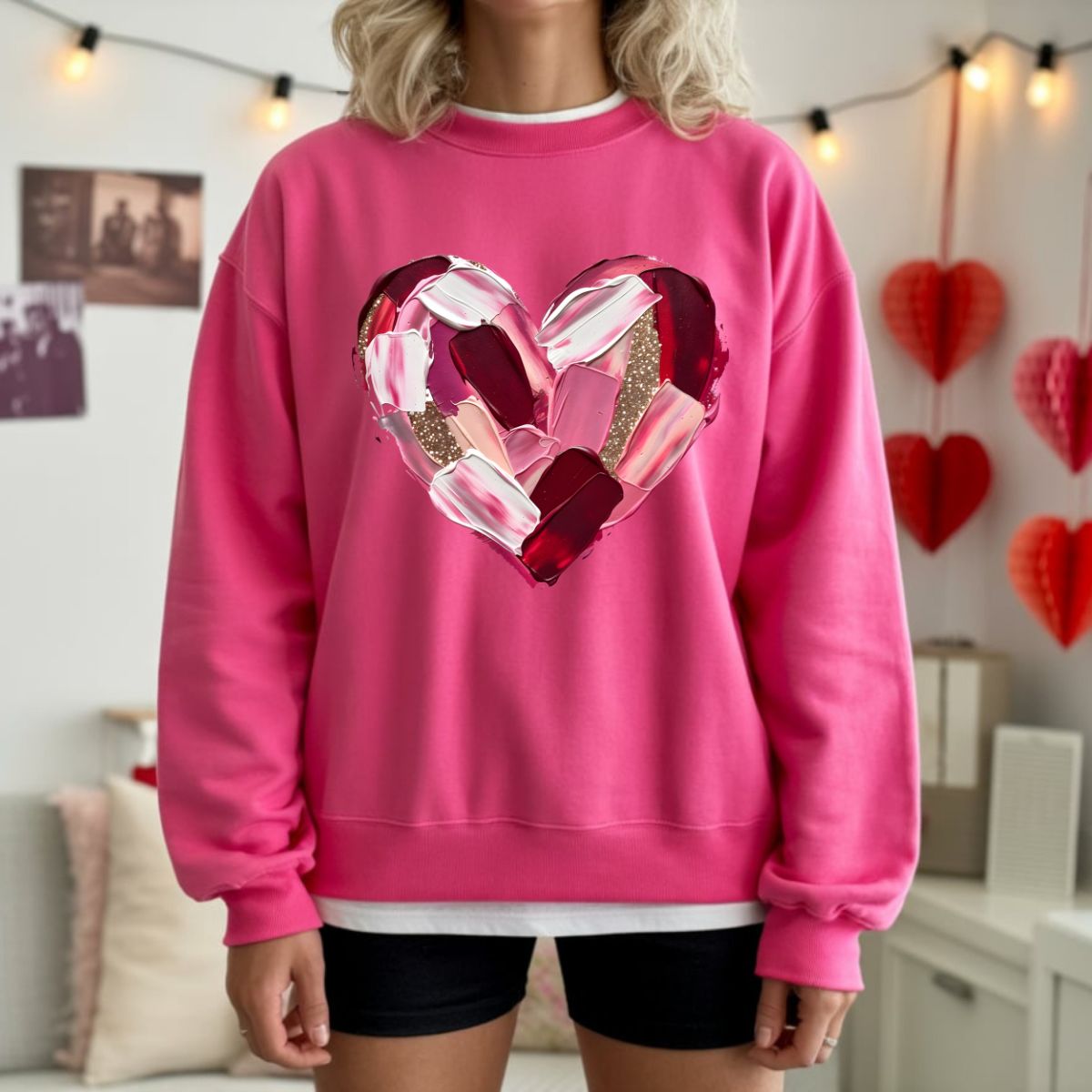 PAINTED VALENTINES HEART - DTF TRANSFER
