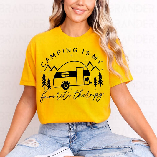 CAMPING IS MY FAVORITE THERAPY - DTF TRANSFER