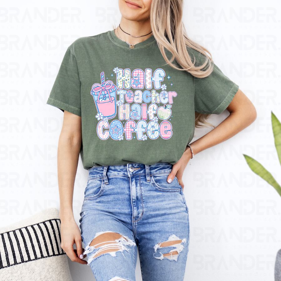 COQUETTE HALF TEACHER HALF COFFEE - DTF TRANSFER