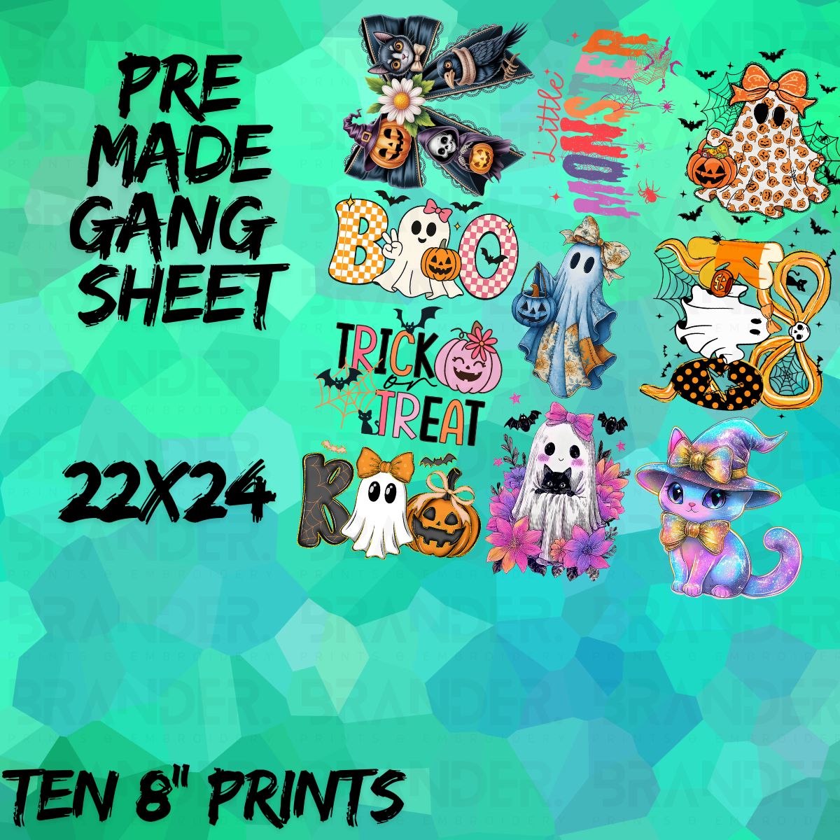 HALLOWEEN GIRL - 22X24 - PREMADE GANG SHEET