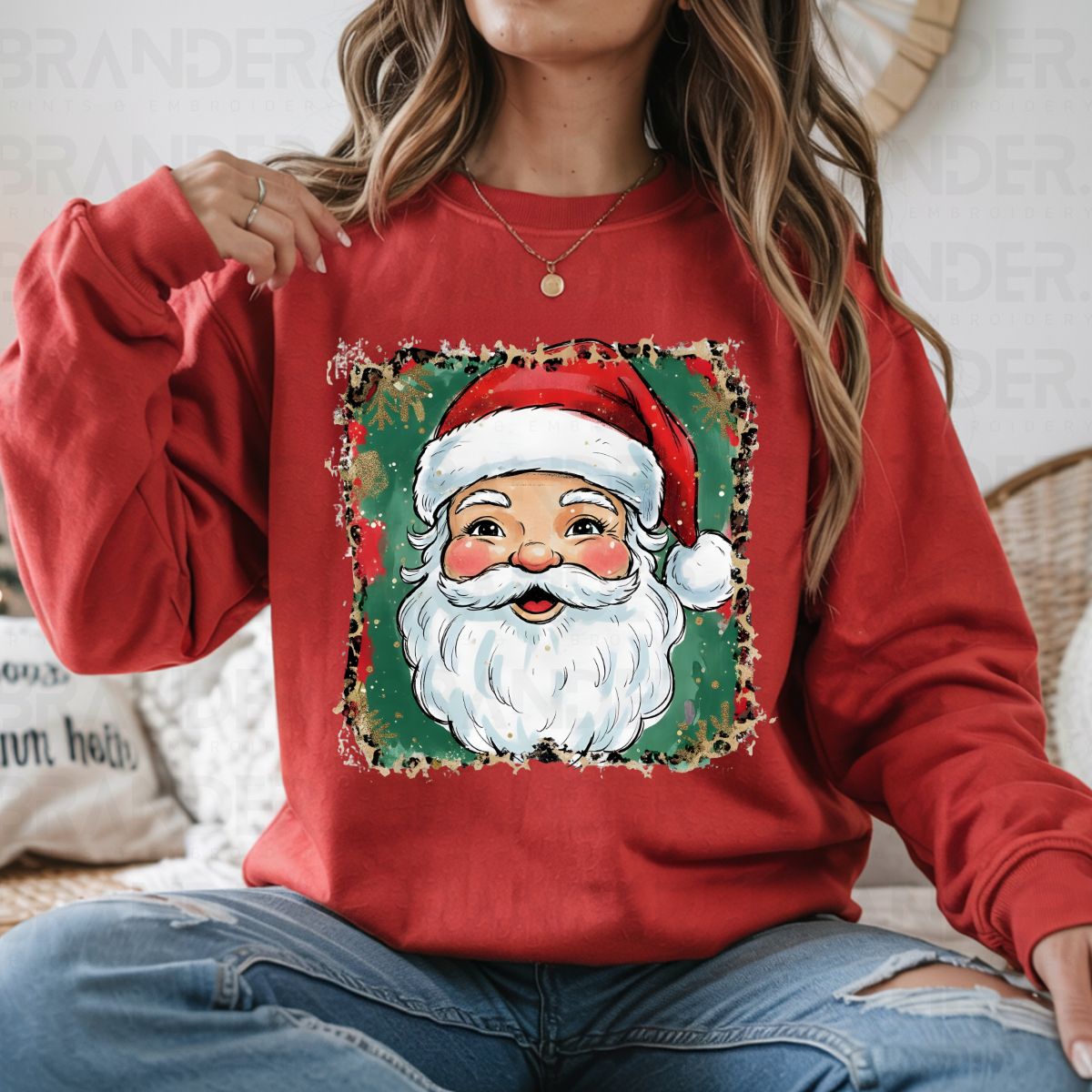 BRUSHSTROKE SANTA - COMPLETED TEE