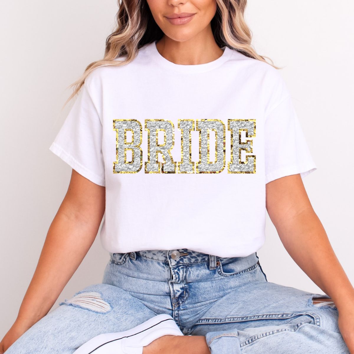 BRIDE *FAUX GLITTER* - COMPLETED TEE