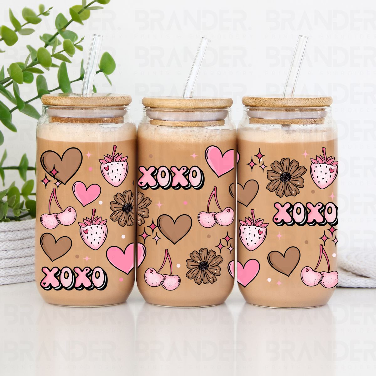 PINK XOXO - 16 OZ - UV DTF
