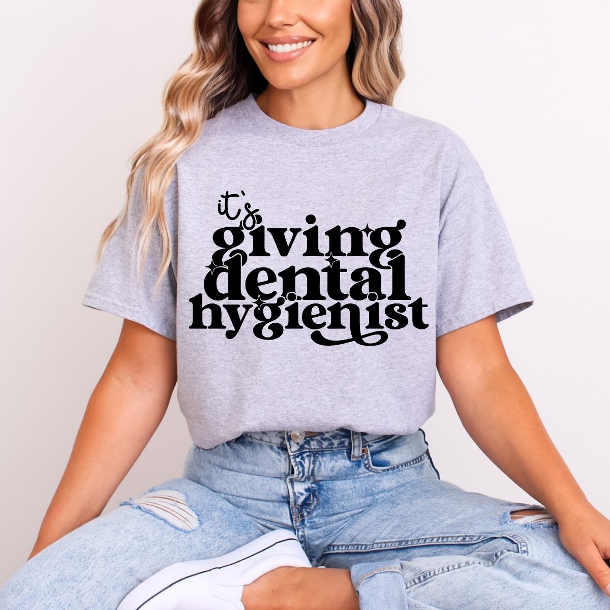 IT'S GIVING DENTAL HYGIENIST *BLACK* - DTF TRANSFER