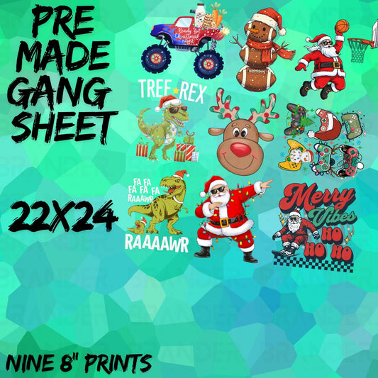 BOYS CHRISTMAS - 22X24 - PREMADE GANG SHEET
