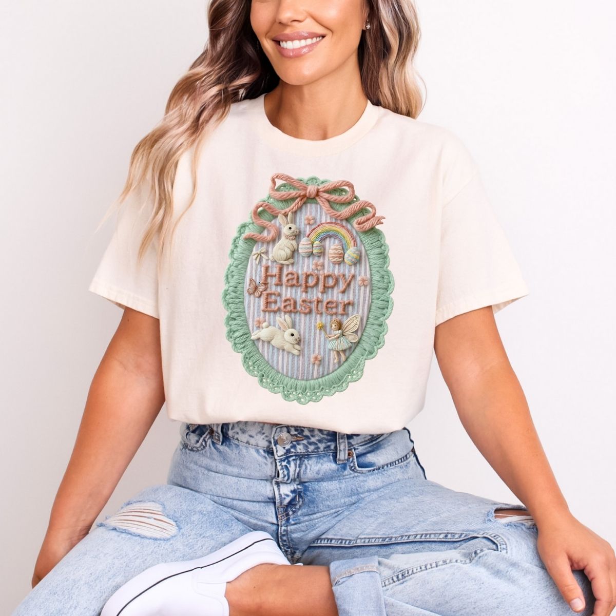 COQUETTE HAPPY EASTER *FAUX YARN* - DTF TRANSFER