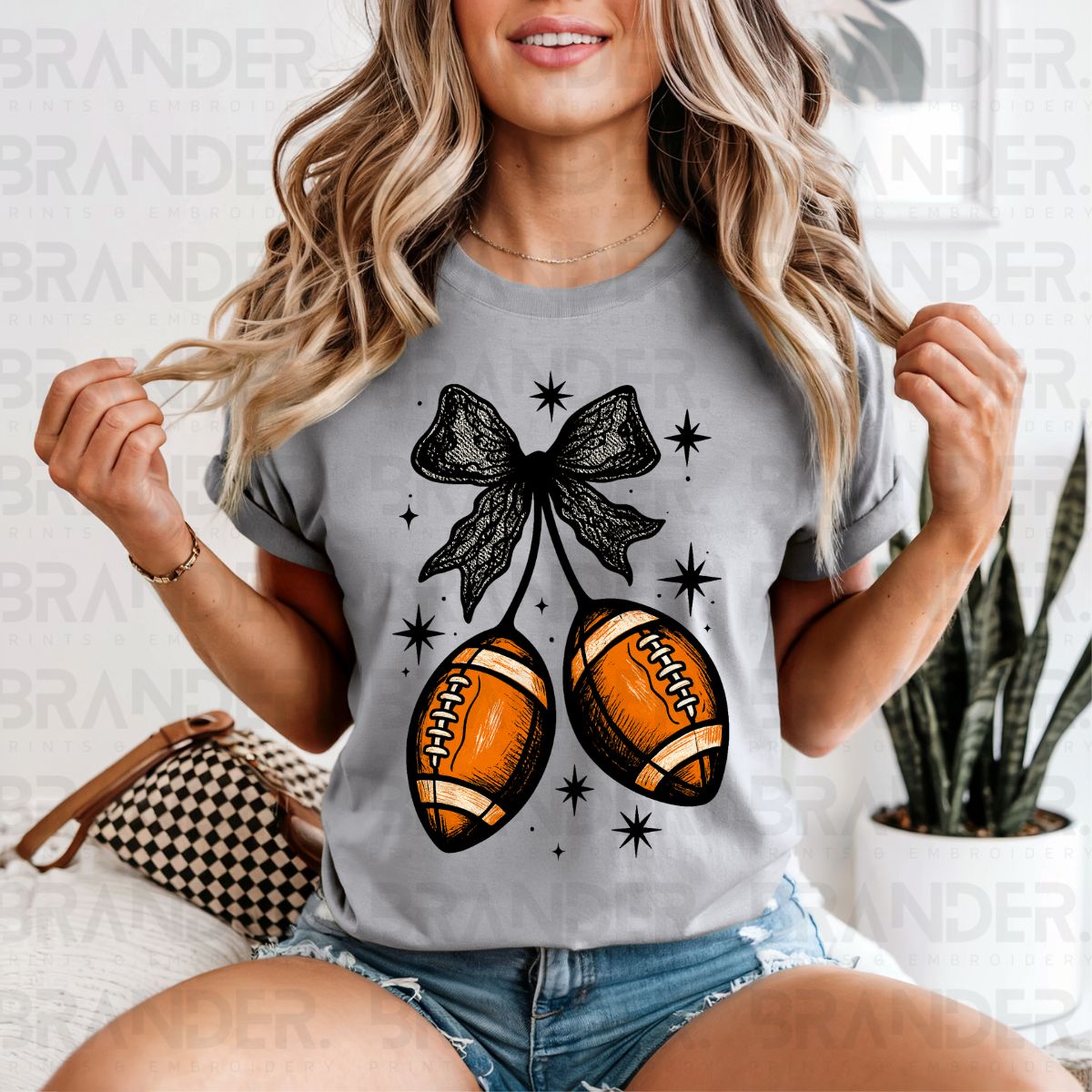 COQUETTE FOOTBALLS - COMPLETED TEE