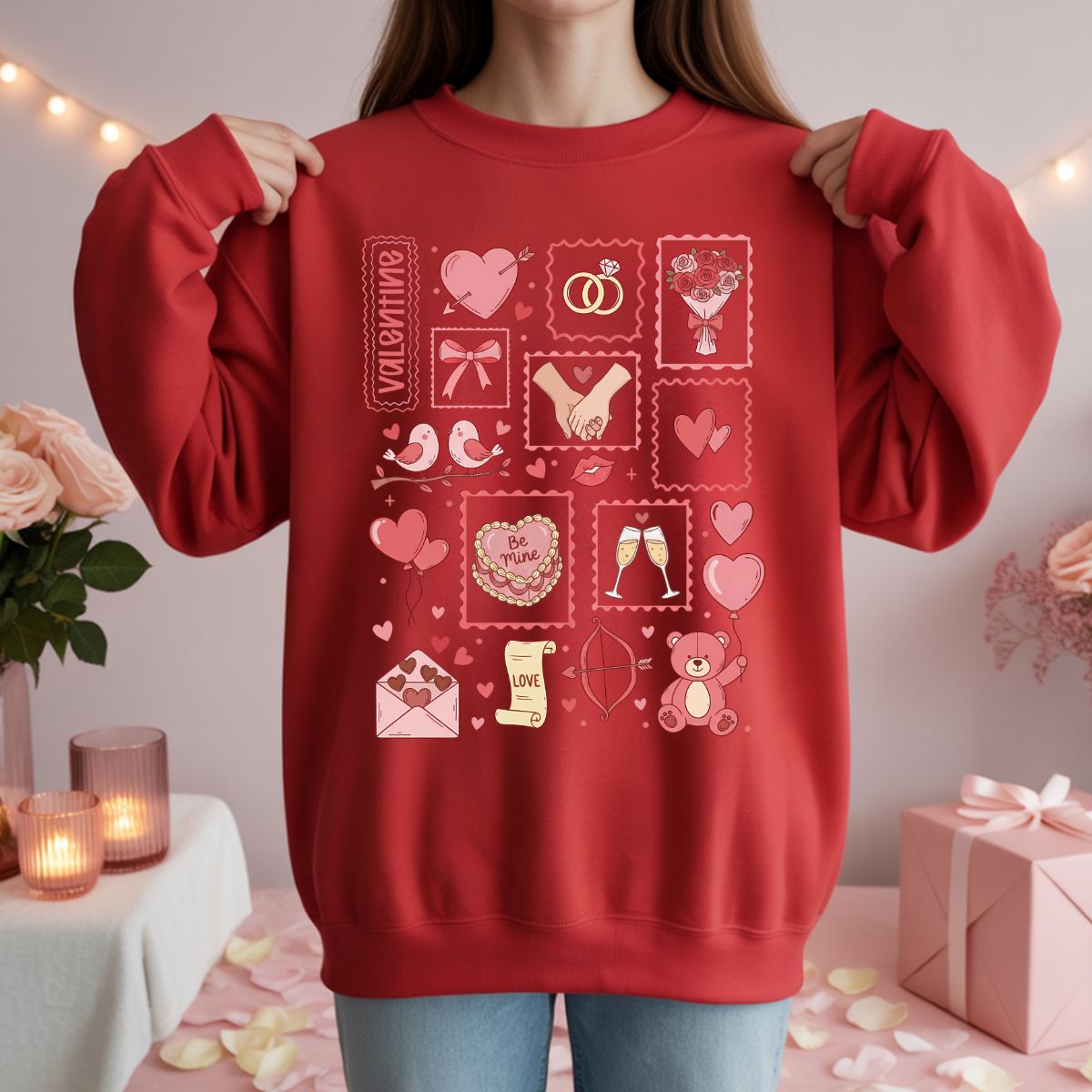 COQUETTE VALENTINES DAY POSTAGE FRAMES - DTF TRANSFER