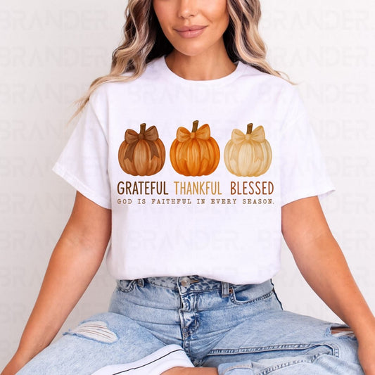 COQUETTE GRATEFUL THANKFUL BLESSED - DTF TRANSFER