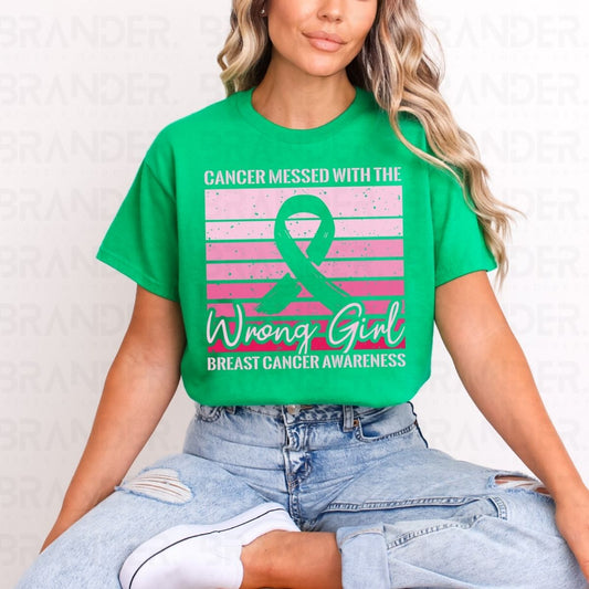 CANCER MESSED WITH THE WRONG GIRL - DTF TRANSFER