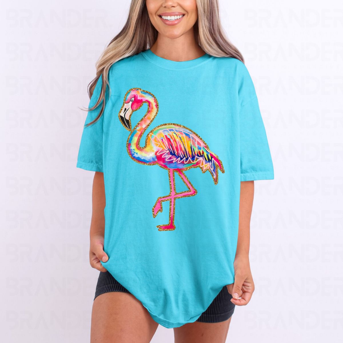 PREPPY FLAMINGO - DTF TRANSFER