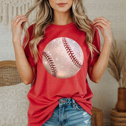 BASEBALL *FAUX GLITTER* - DTF TRANSFER