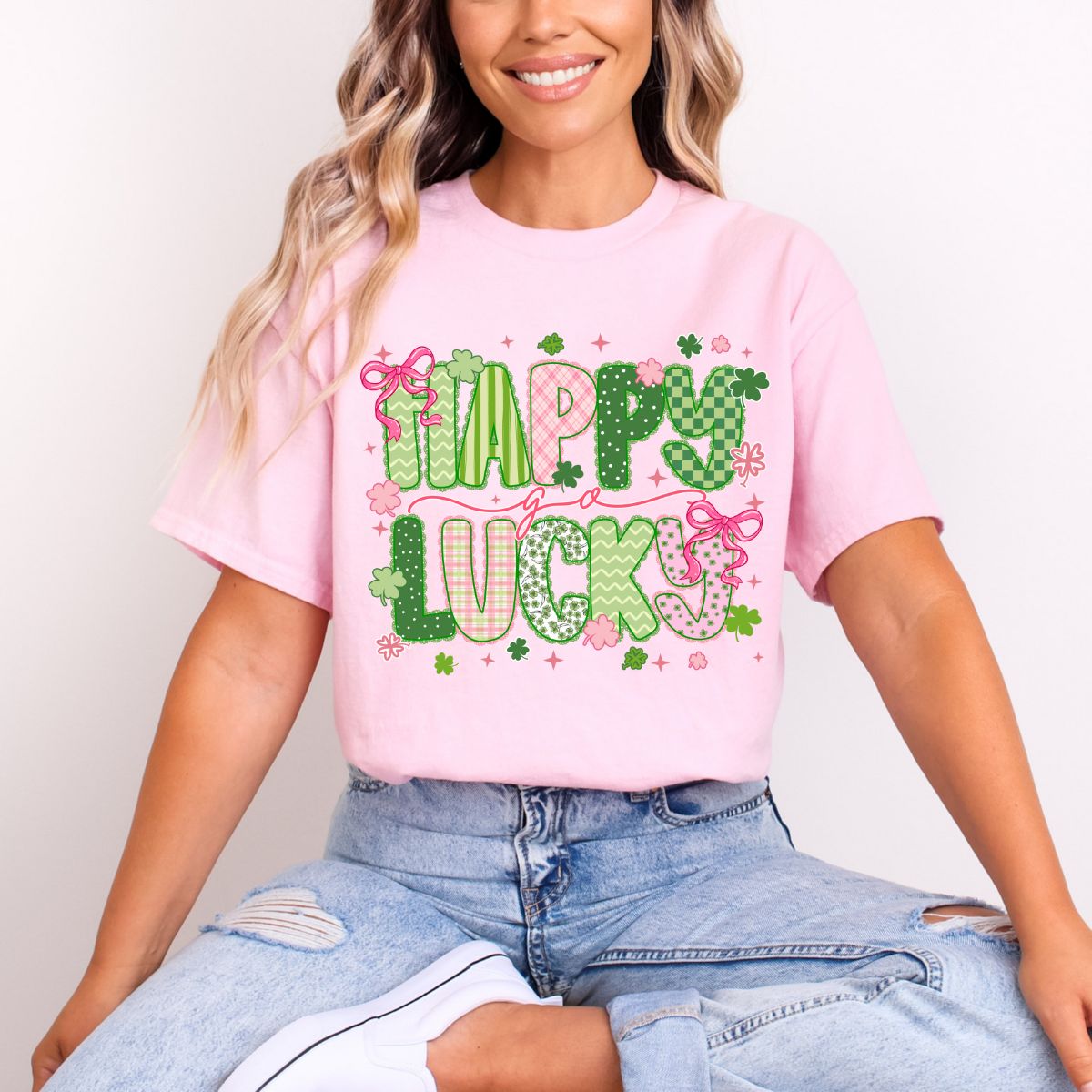 COQUETTE HAPPY GO LUCKY - DTF TRANSFER