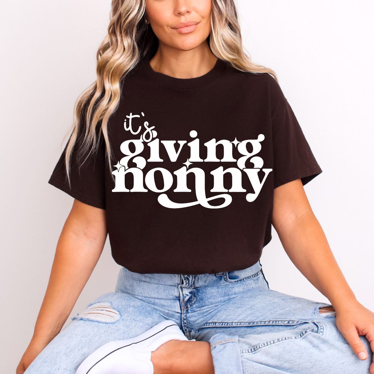 IT'S GIVING NONNY *WHITE* - DTF TRANSFER