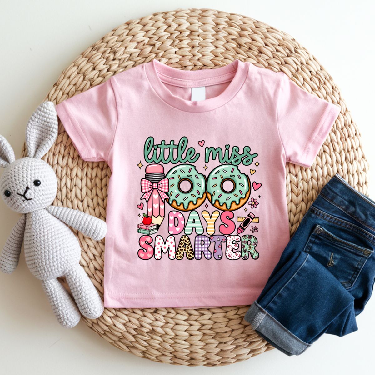 COQUETTE LITTLE MISS 100 DAYS SMARTER - DTF TRANSFER