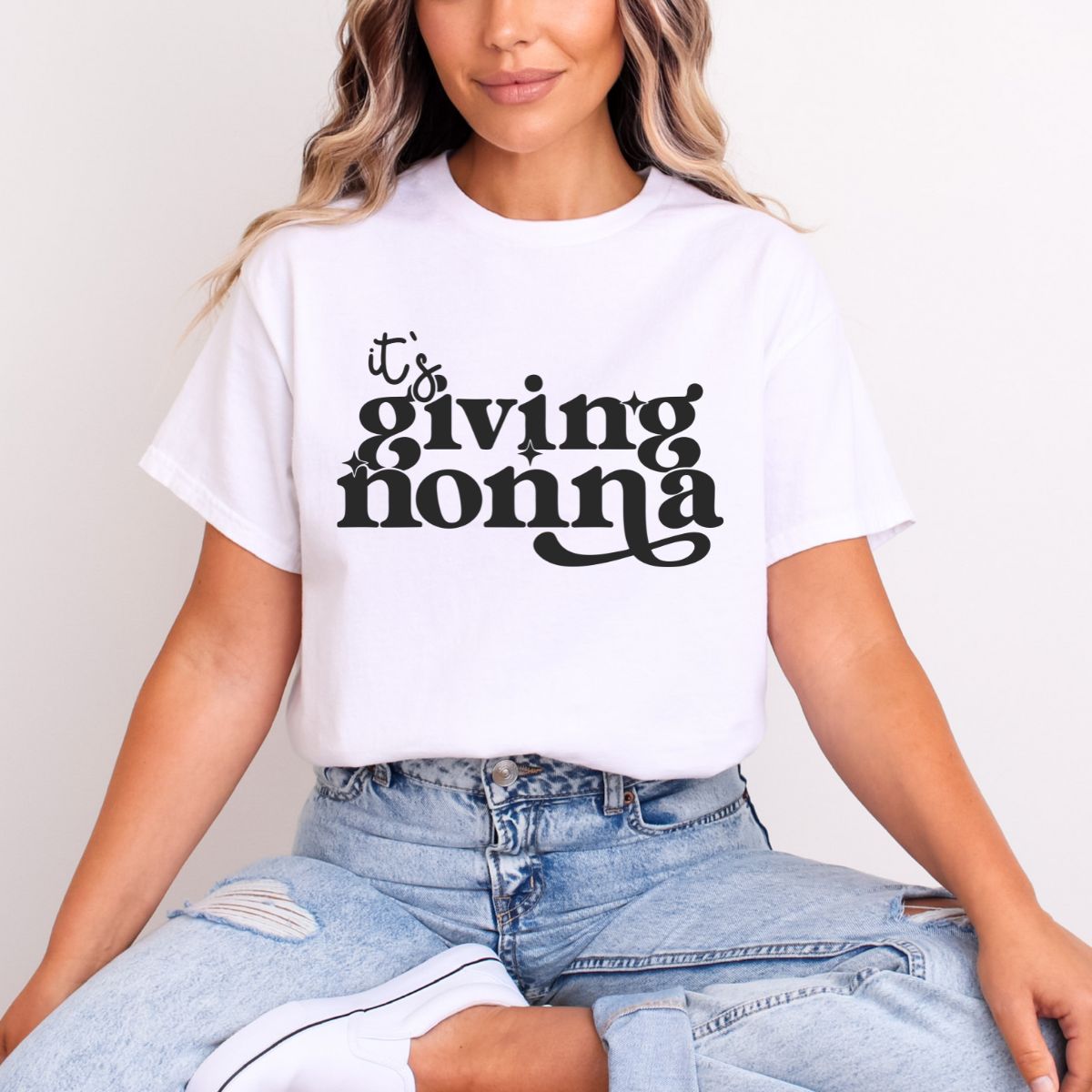 IT'S GIVING NONNA *BLACK* - DTF TRANSFER