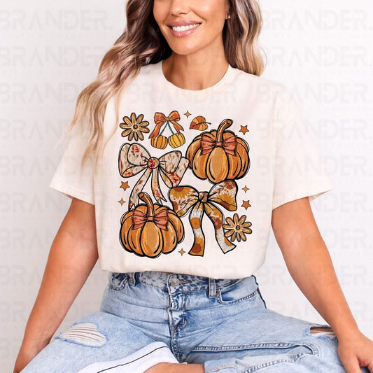 COQUETTE PUMPKINS AND BOWS - DTF TRANSFER