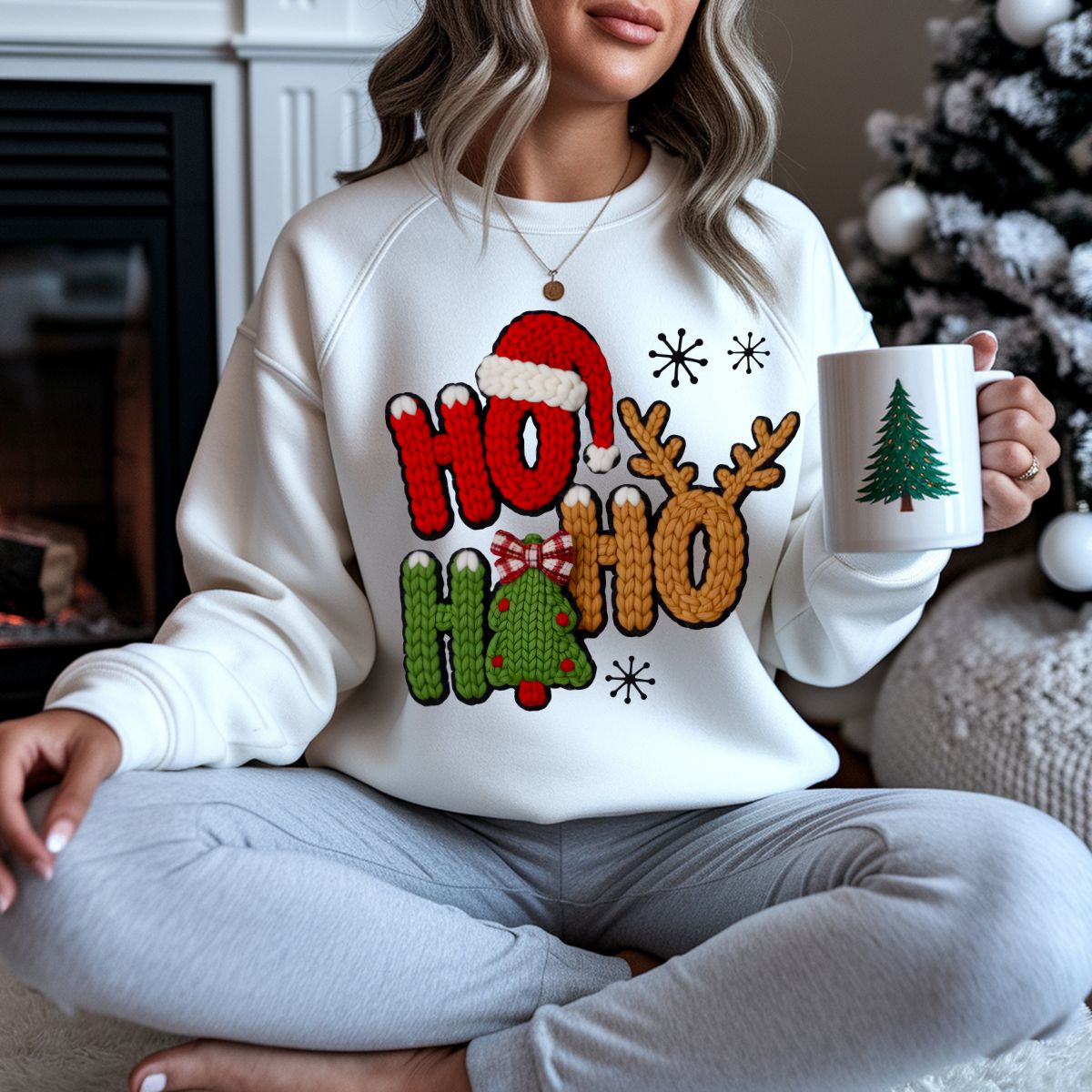 HO HO HO *FAUX YARN* - DTF TRANSFER