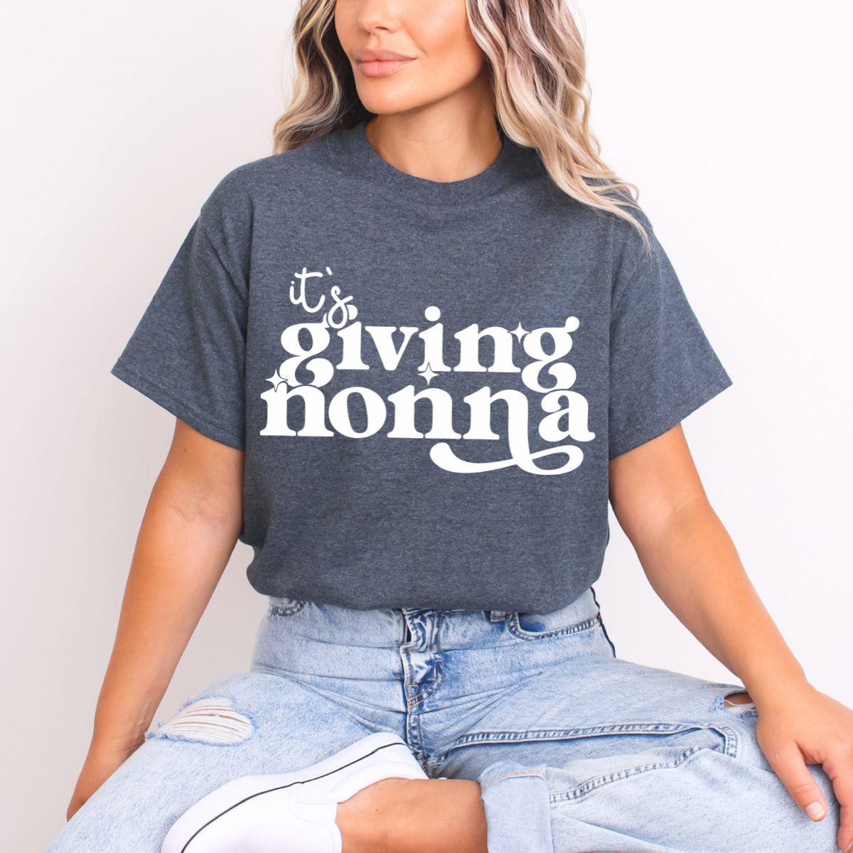 IT'S GIVING NONNA *WHITE* - DTF TRANSFER