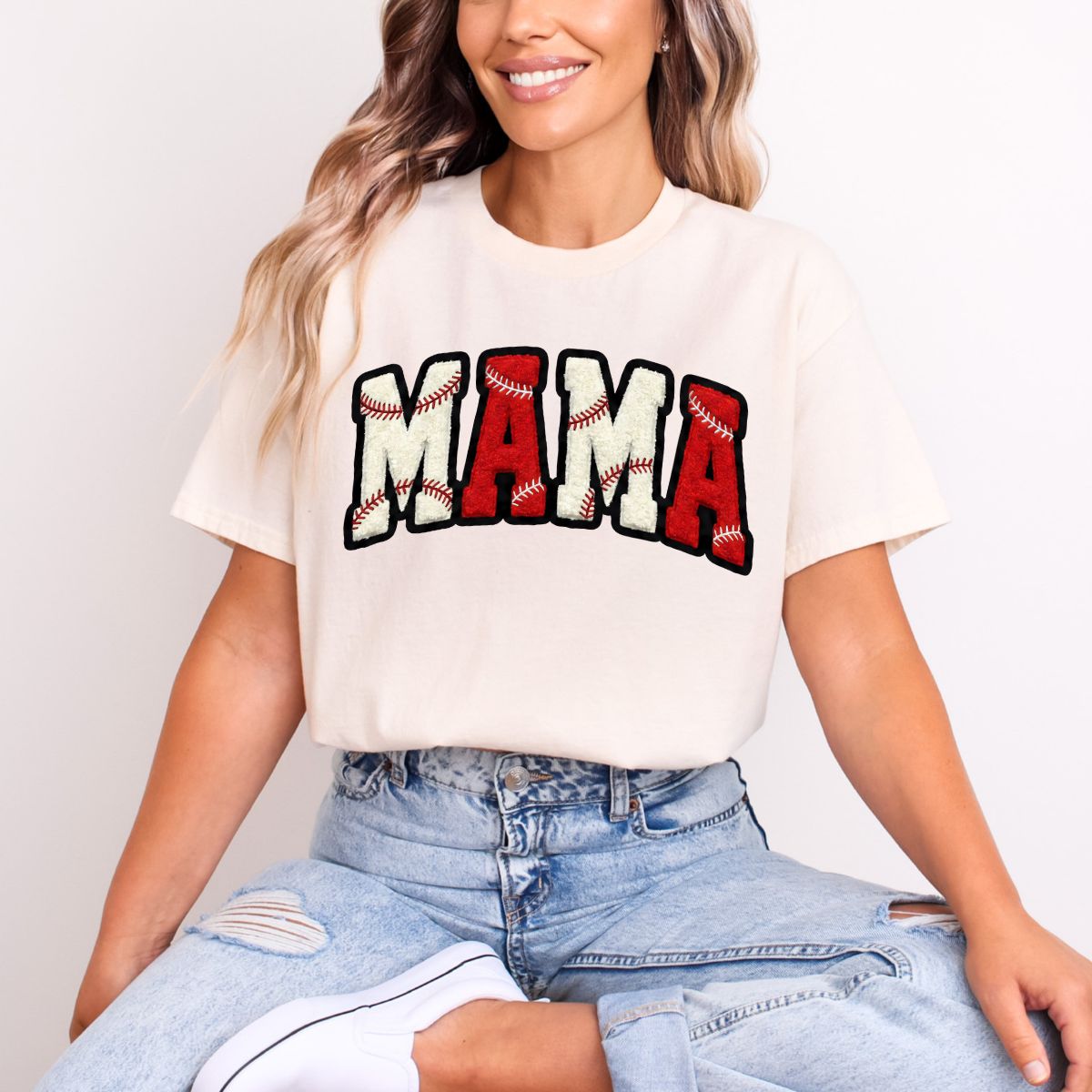 BASEBALL MAMA *FAUX YARN* - DTF TRANSFER