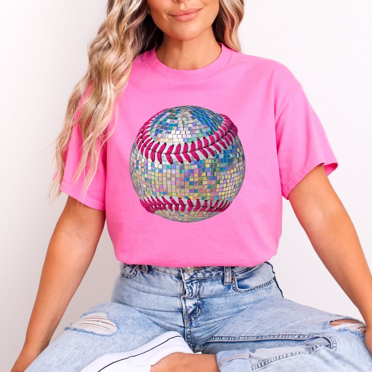 BLING BASEBALL *FAUX SEQUIN* - DTF TRANSFER