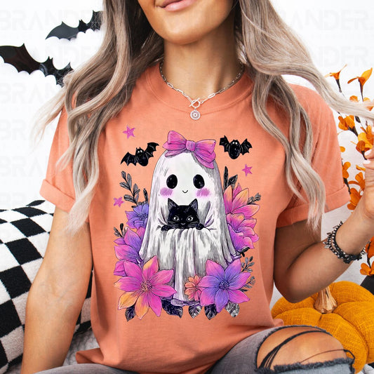 COQUETTE CUTE GHOST & BLACK CAT - DTF TRANSFER