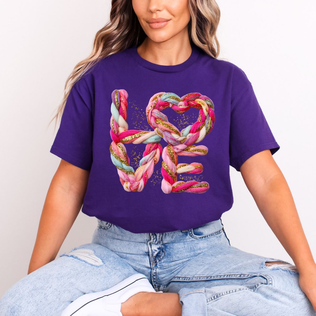 LOVE *FAUX YARN* - DTF TRANSFER