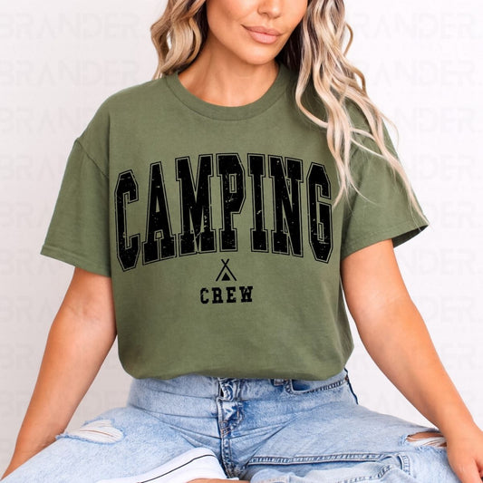 CAMPING CREW *W/GRUNGE* - DTF TRANSFER