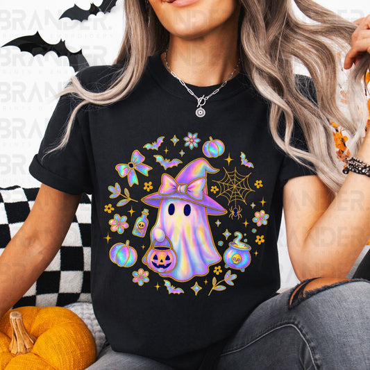 COQUETTE IRIDESCENT GHOST DOODLE - DTF TRANSFER