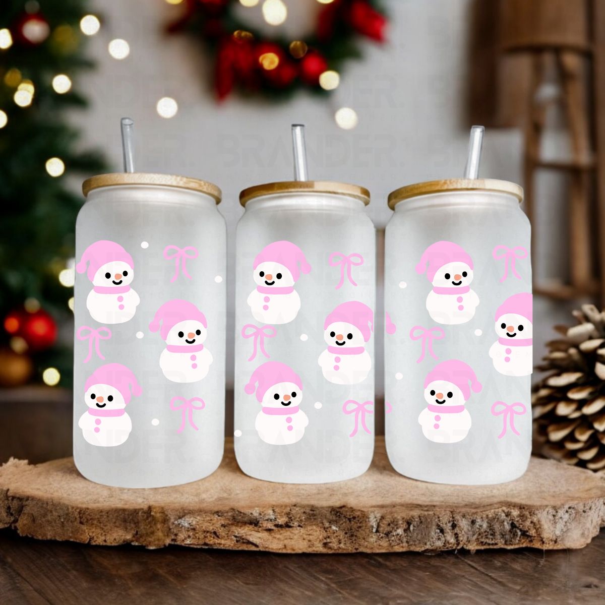 COQUETTE SNOWMEN AND BOWS - 16 OZ - UV DTF