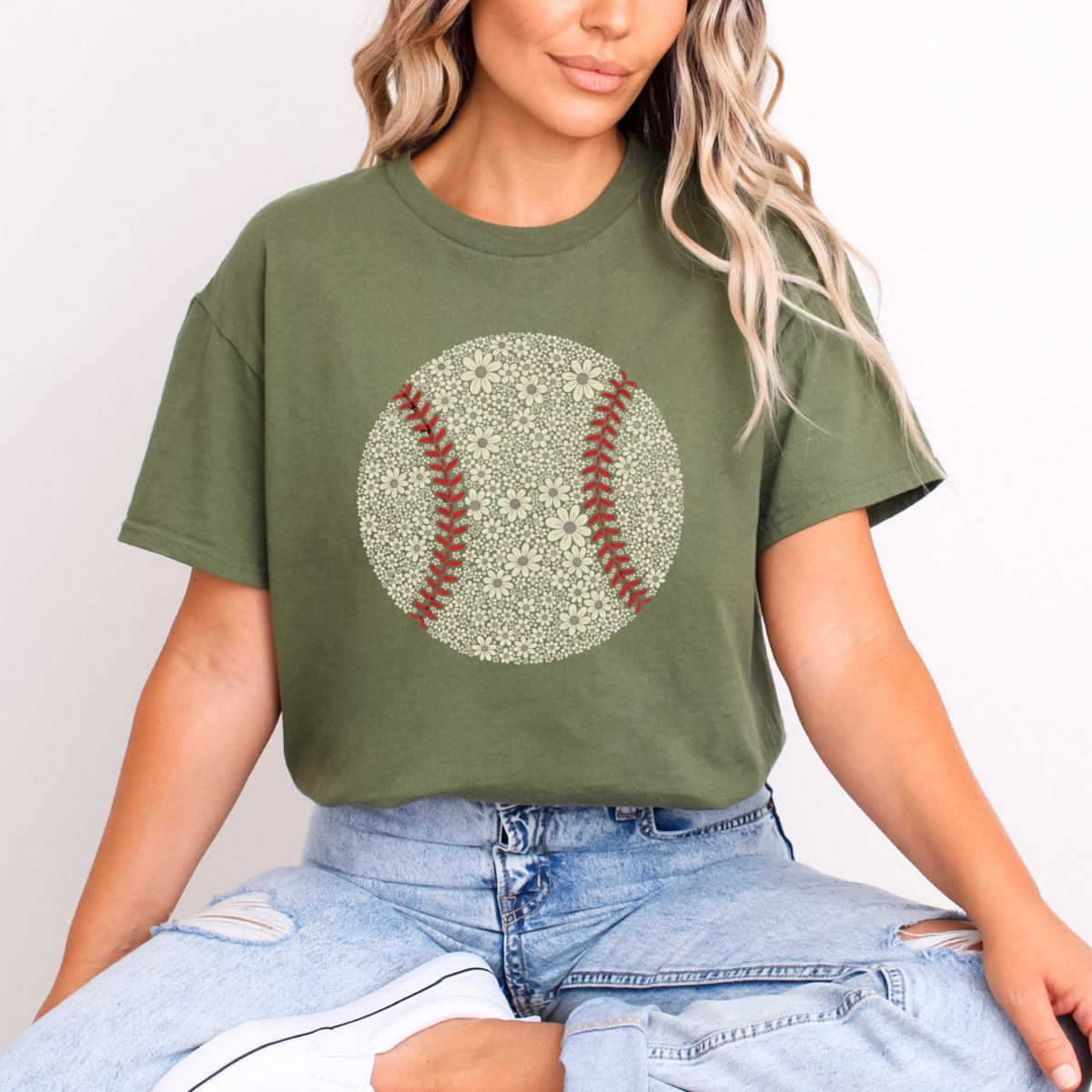 FLORAL BASEBALL - DTF TRANSFER