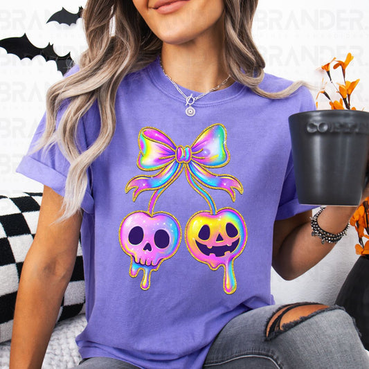 COQUETTE IRIDESCENT SKELLY & JACK O LANTERN - DTF TRANSFER