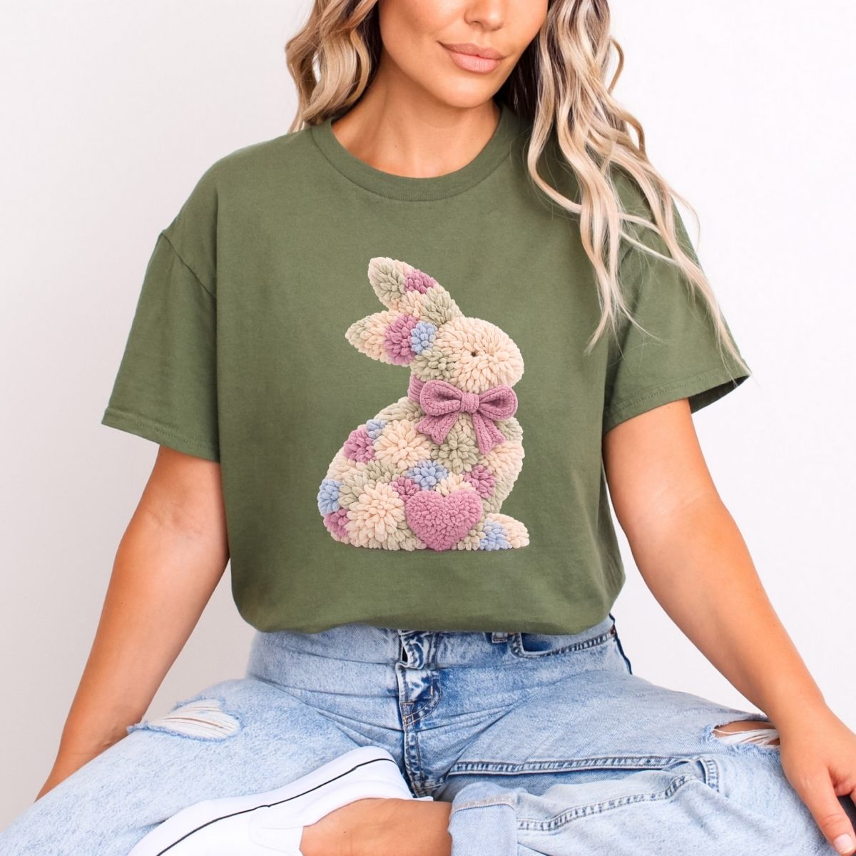 COQUETTE EASTER BUNNY - FAUX YARN - DTF TRANSFER
