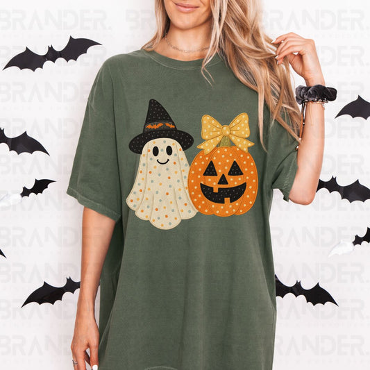 COQUETTE PATCHWORK GHOST & JACK O LANTERN - DTF TRANSFER