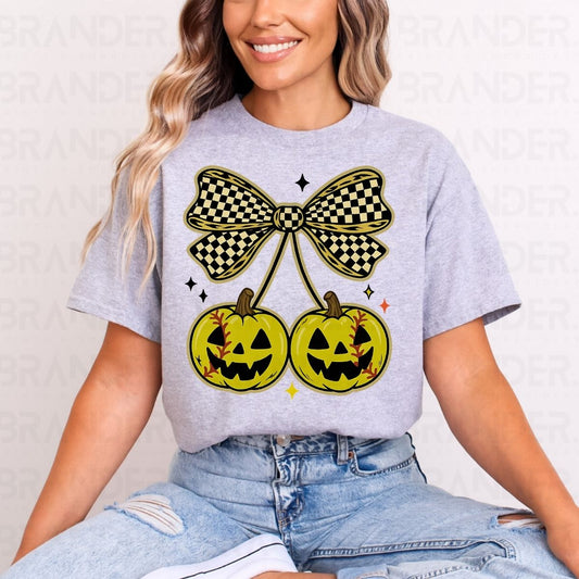 COQUETTE CHERRY JACK O LANTERN SOFTBALLS - DTF TRANSFER