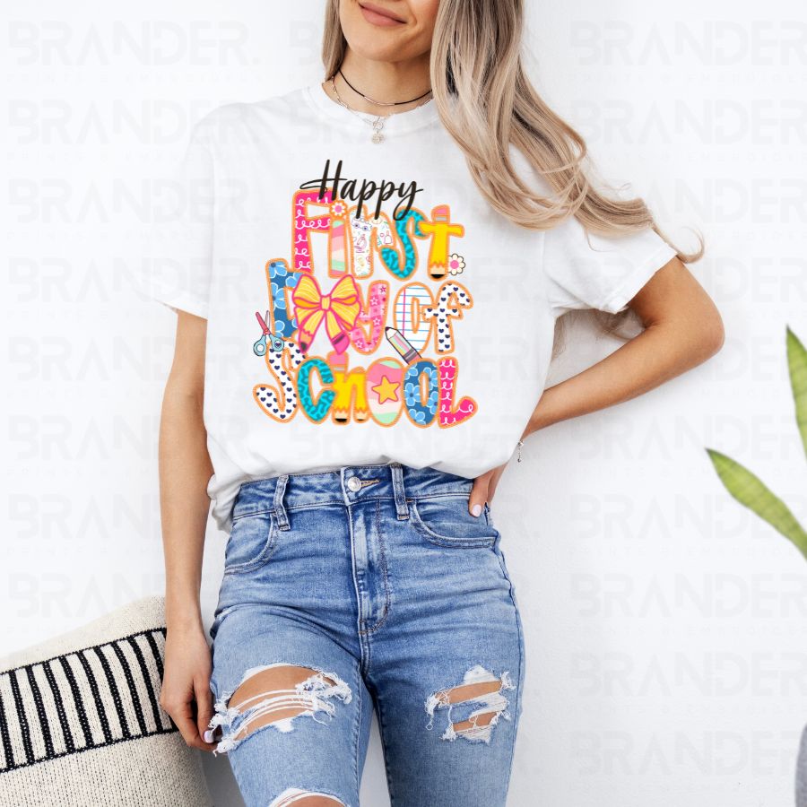 COQUETTE HAPPY FIRST DAY OF SCHOOL - DTF TRANSFER