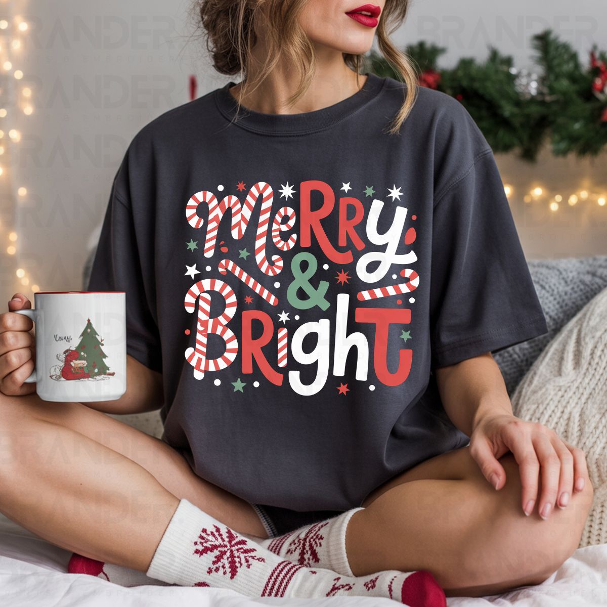 MERRY & BRIGHT - COMPLETED TEE