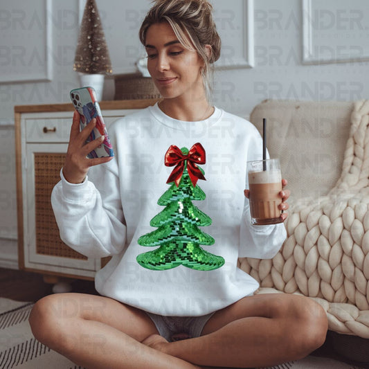 CHRISTMAS TREE *FAUX SEQUIN* - DTF TRANSFER