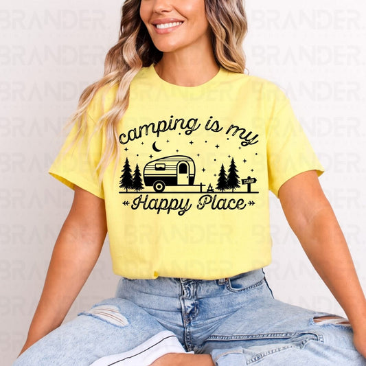 CAMPING IS MY HAPPY PLACE - DTF TRANSFER