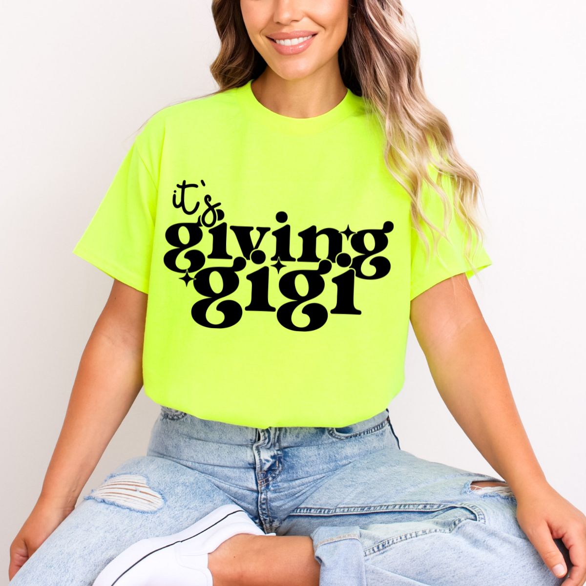 IT'S GIVING GIGI *BLACK* - DTF TRANSFER