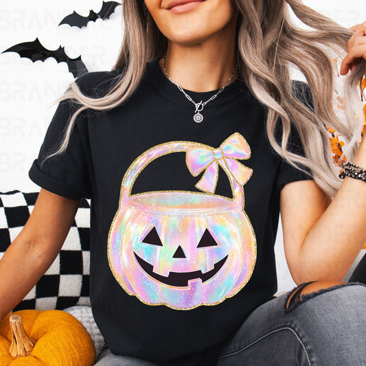 COQUETTE IRIDESCENT JACK O LANTERN - DTF TRANSFER
