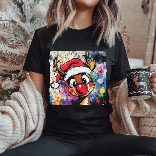 WATERCOLOR RUDOLPH - DTF TRANSFER