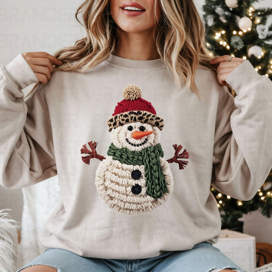 SNOWMAN *FAUX YARN* - DTF TRANSFER
