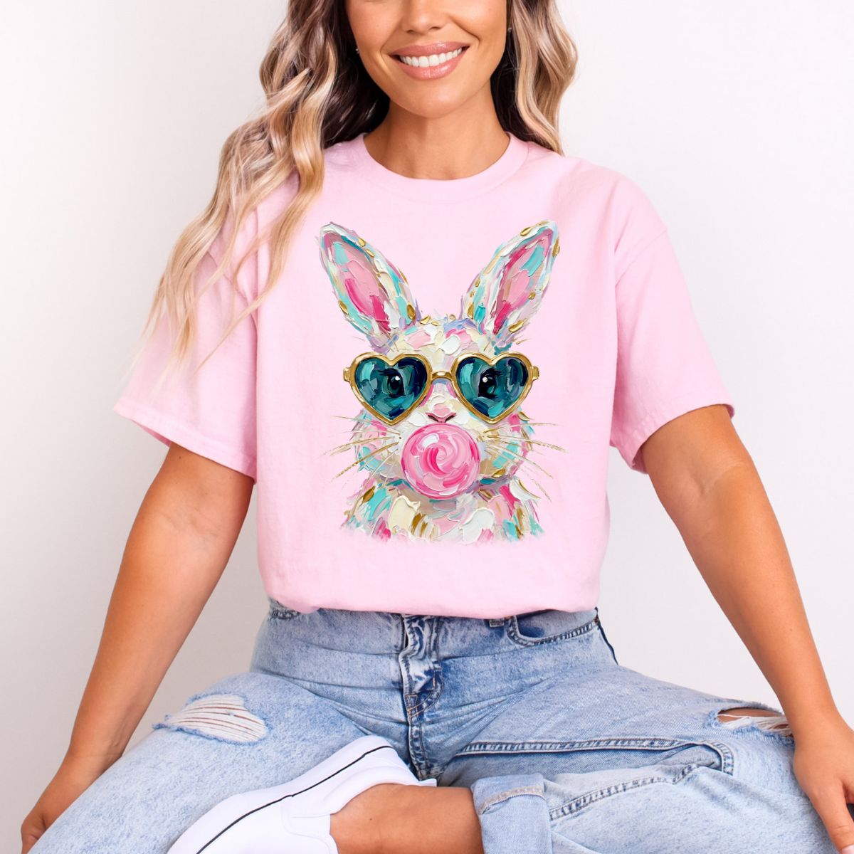 PAINTED COOL EASTER BUNNY - DTF TRANSFER