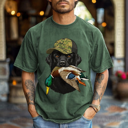 BLACK LAB DUCK HUNTER - DTF TRANSFER
