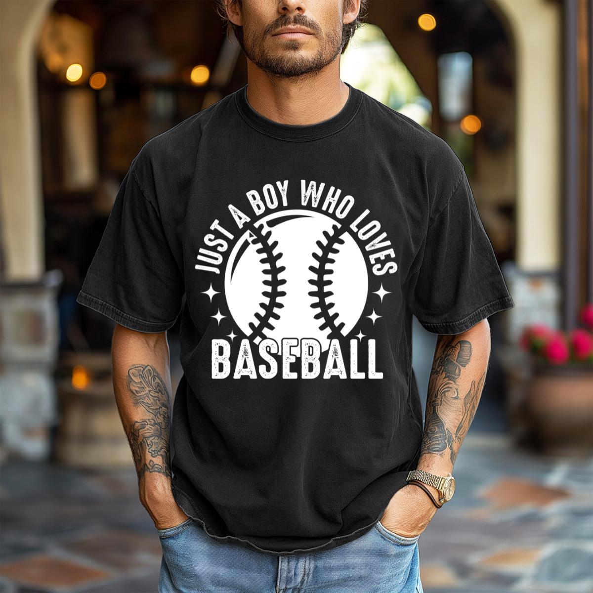 JUST A BOY WHO LOVES BASEBALL - DTF TRANSFER